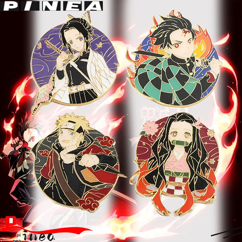 Pin Enamel Nanas Mode Tsuyuri Kanawo Aksesori Cosplay DIY Perhiasan Demon Slayer