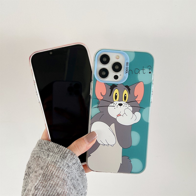 Couple！Tom &amp; Jerry Skin Feel Soft Case HP iP iPhone 12 13 14 Pro Max 11 FTD Casing Apple