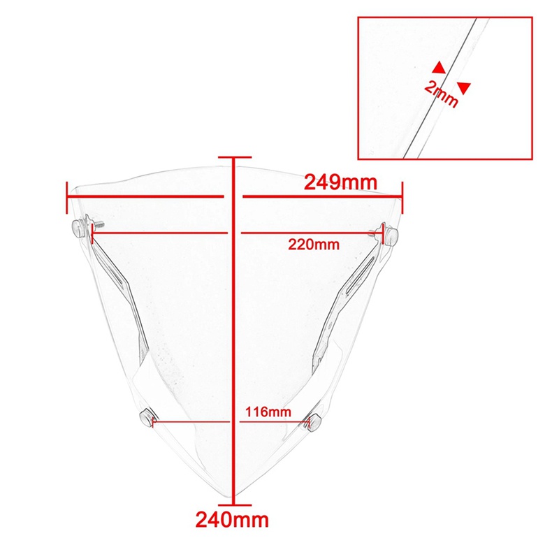 Deflektor Kaca Depan Sepeda Motor Cocok untuk-YAMAHA MT-03 MT03 2020 2021 MT25 MT 25 MT-25 2020 2021