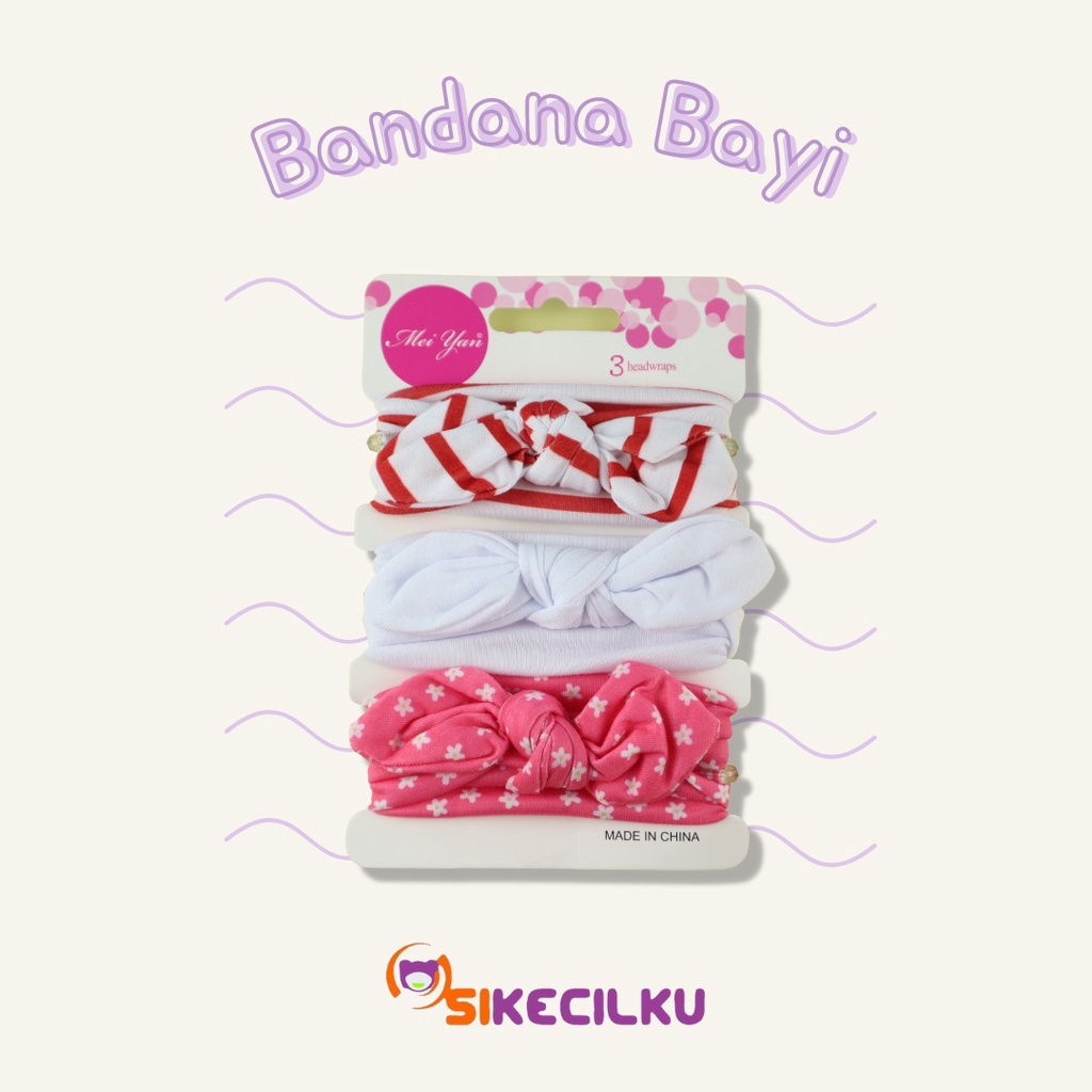 Bandana bayi import isi 3pcs