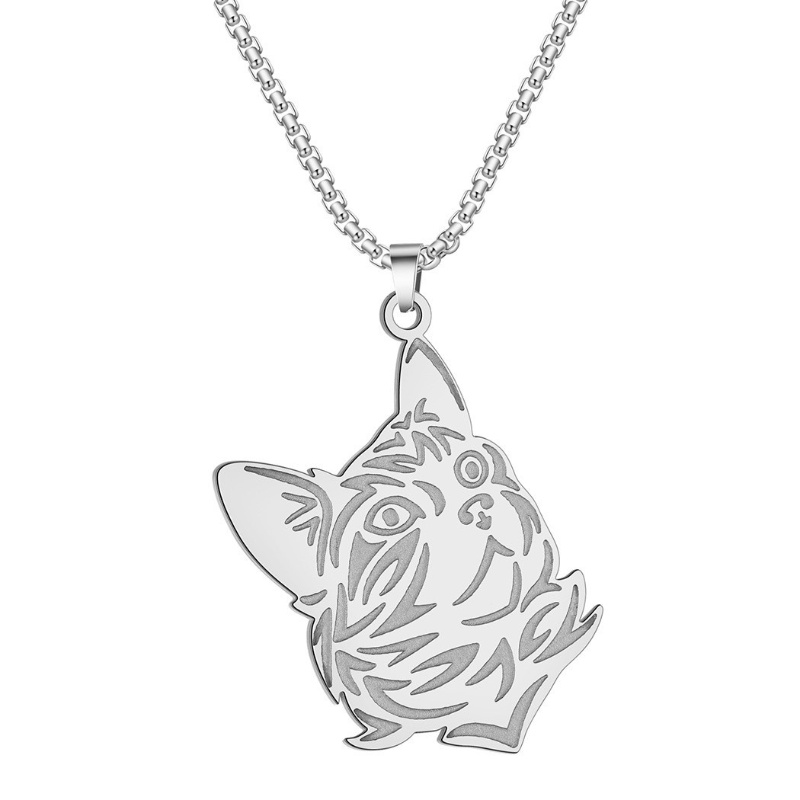 Zh Perhiasan Hip Hop Stainless Steel Kucing Lucu Liontin Pria Dan Wanita Kalung Punk Perhiasan Aksesoris Pasangan Hadiah Hari Valentine