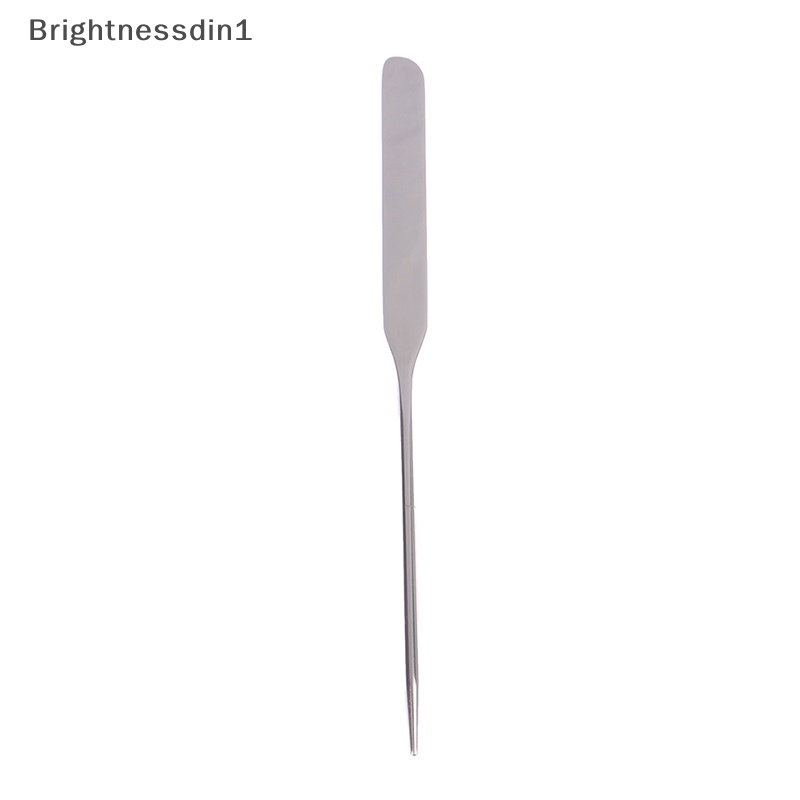 [Brightnessdin1] 1pcs Stainless Steel Dual Head Makeup Toner Spatula Tongkat Pencampuran Foundation Butik