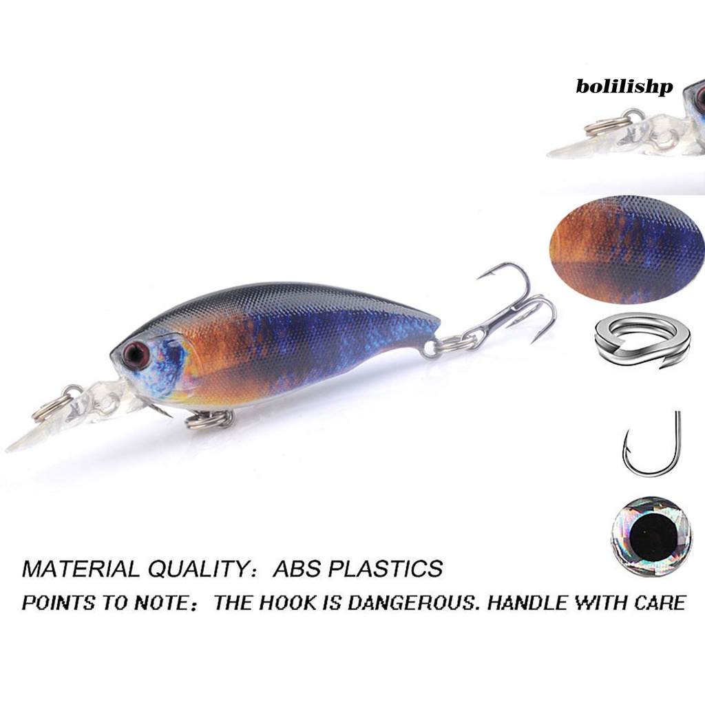 Bo-6.5cm/5.5g Umpan Pancing UV Dicetak Simulasi 3D Fisheye Wobbler Kait Tajam Mencegah Pelarian Universal Air Tawar Laut Memancing Buatan Bass Keras Umpan Perlengkapan Memancing