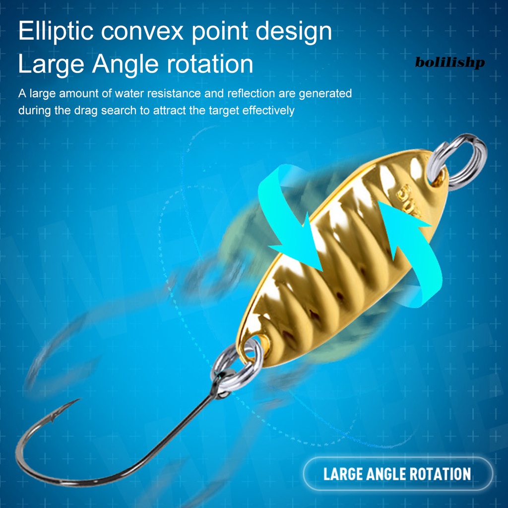 Bo-1 Set Pemikat Pancing Set Penembus Tinggi Tidak Mudah Decoupling Tajam Kait Angling Berputar Sequin Sendok Lure Memancing Aksesoris