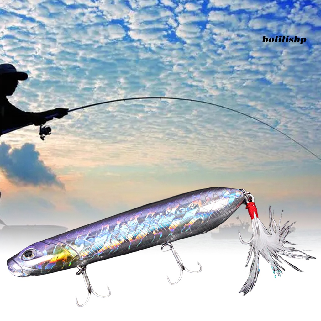 Bo-10g/14g Umpan Pancing Penampilan Realistis Kait Tajam Reusable Sea Casting Fishing Topwater Zigzag Pensil Buatan Umpan Keras Peralatan Memancing