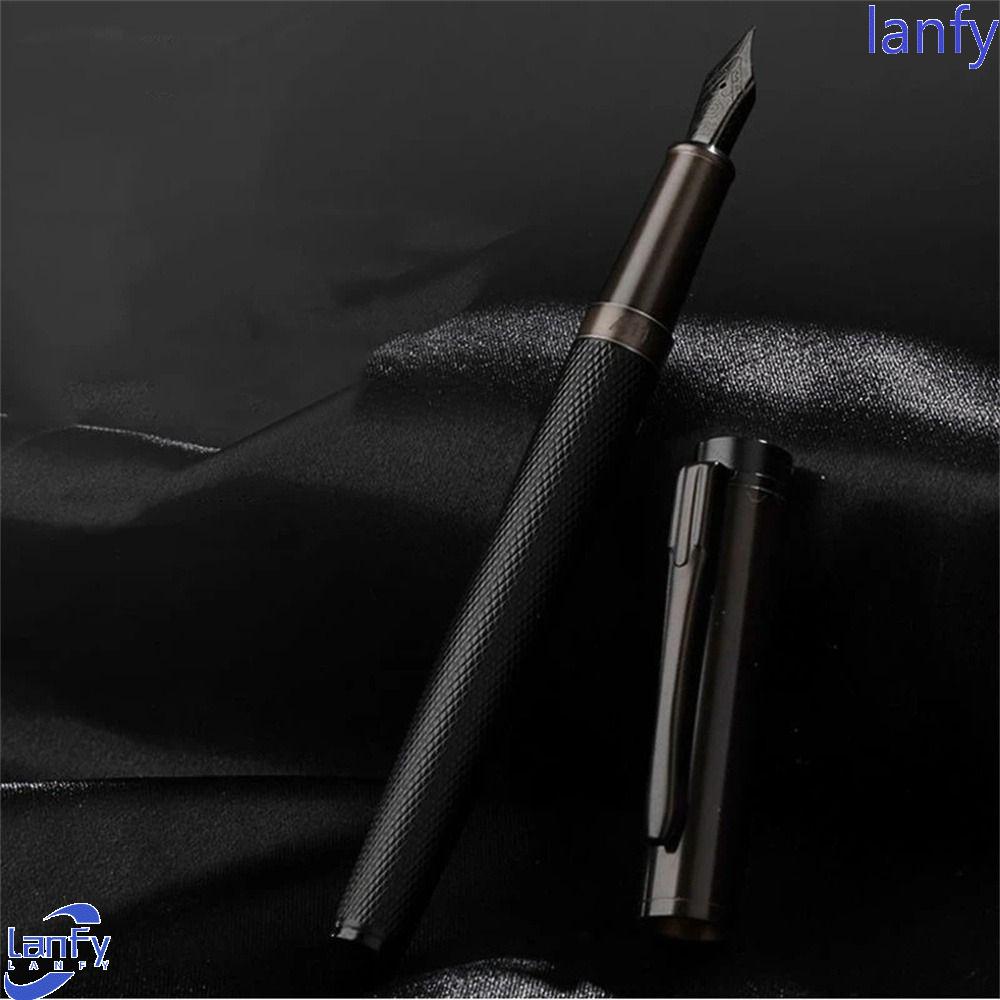 Lanfy Fountain Pen Sekolah Ef/F Nib Kantor Black Forest Extra Fine Hadiah Pulpen Kaligrafi Pulpen