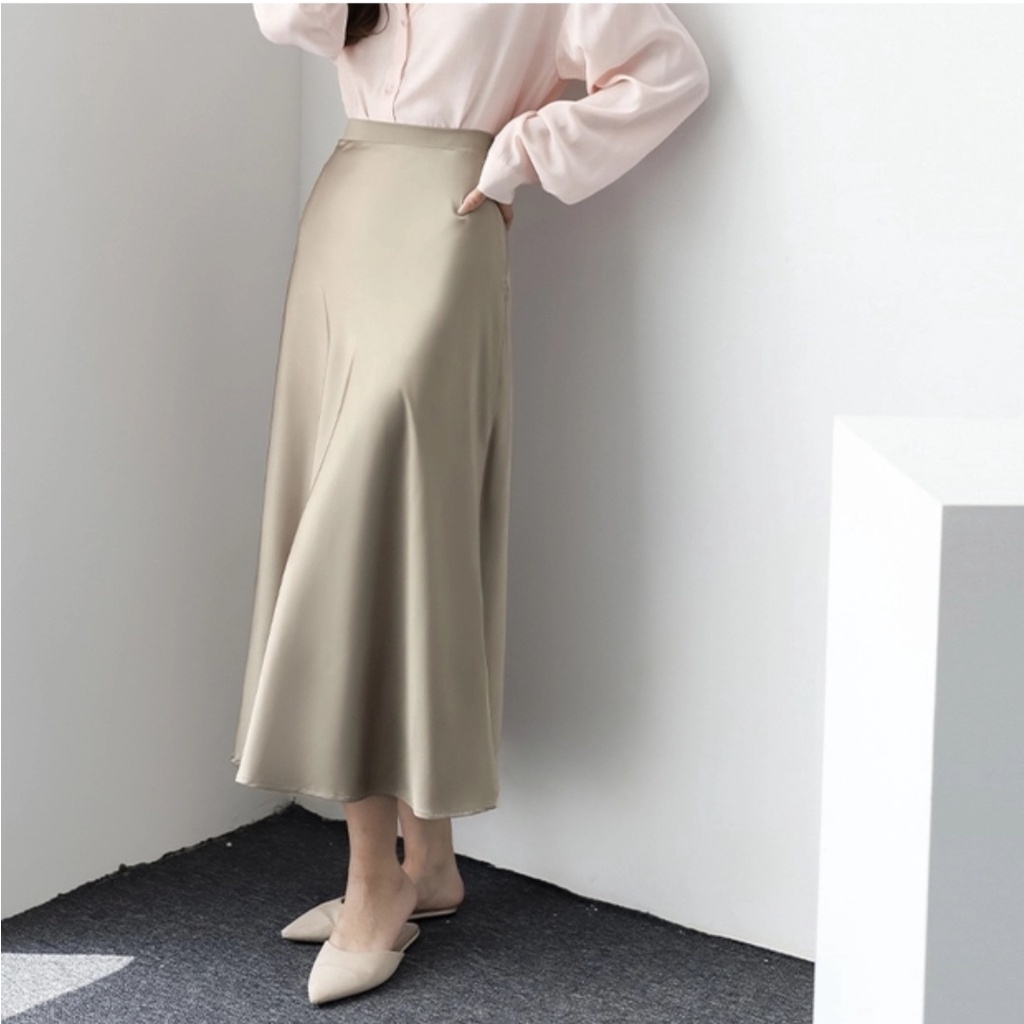 Rok Midi Satin / Midi Skirt / 7884