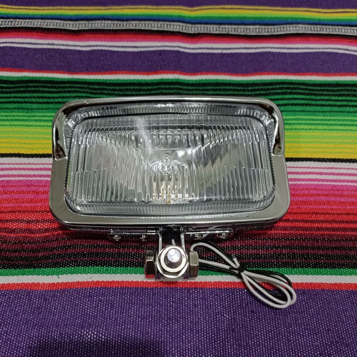 LAMPU DEPAN CHOPPER HEADLIGHT KOTAK SQUARE BOBBER FLATTRACKER SCRAMBLER