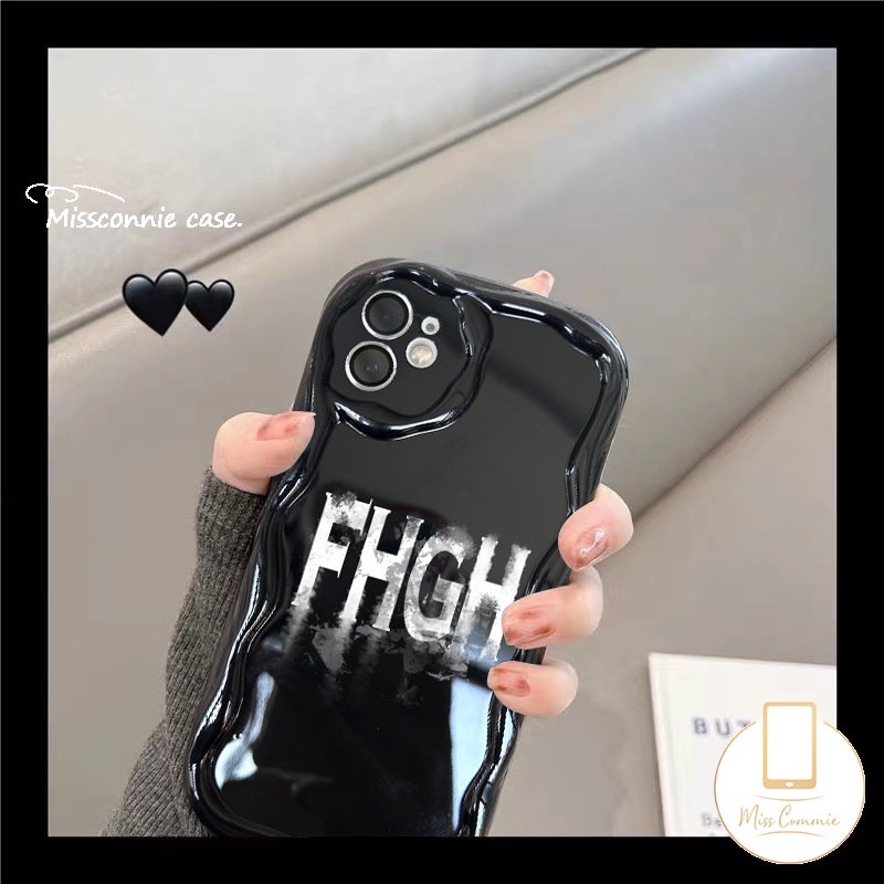 Casing Huruf Graffiti Glossy 3D Wavy Curved Edge Untuk Redmi 9A A2 10A A1 9 10C 10 9T 9C NFC POCO M3 Redmi Note9 8 11 11s 10S 10 10Pro Max Soft Tpu Shockrpoof Ice Cream Cover