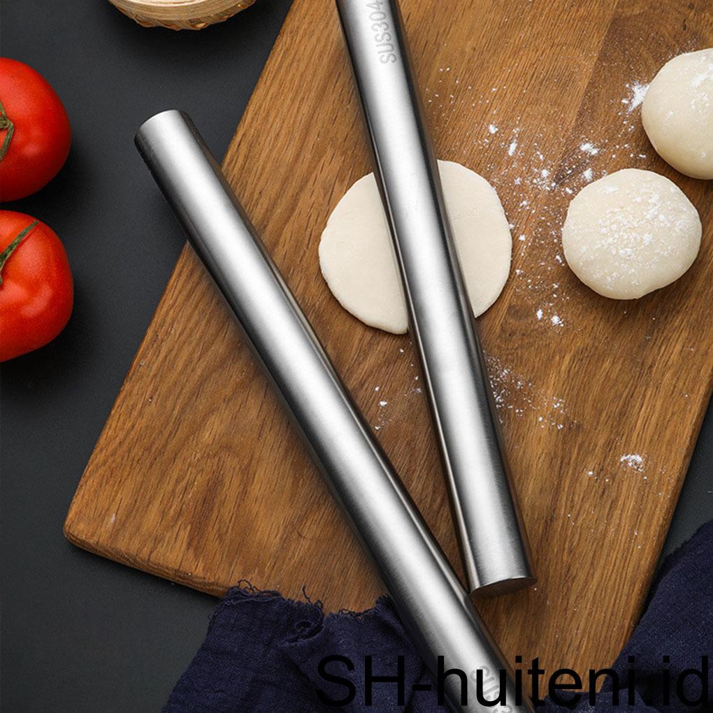 Rolling Pin Prancis Bahan Stainless Steel Berkualitas Tinggi Bahan Metal Untuk Bakers Cookie &amp;