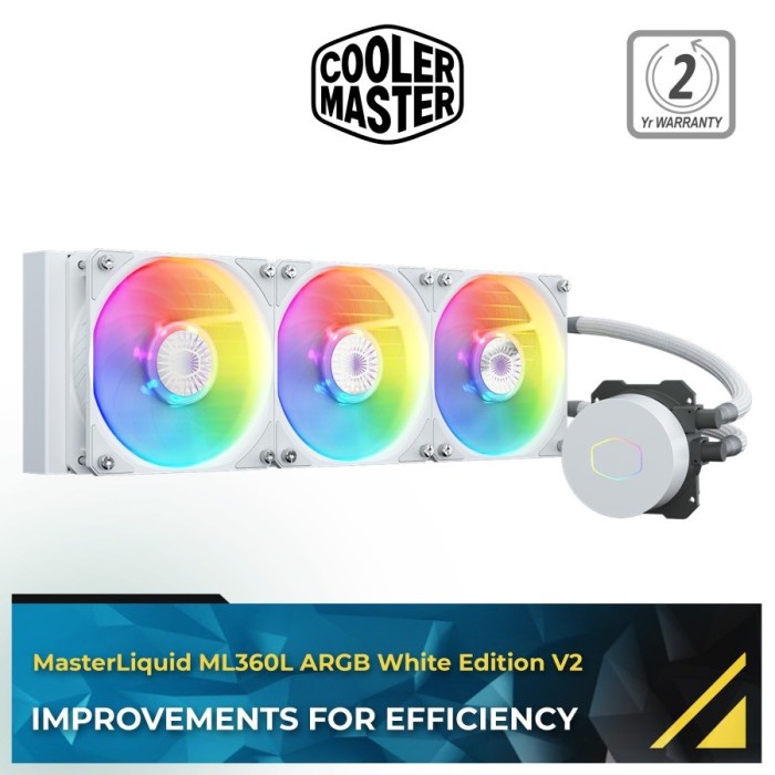 CPU Cooler Master MASTERLIQUID ML360L V2 ARGB White Edition