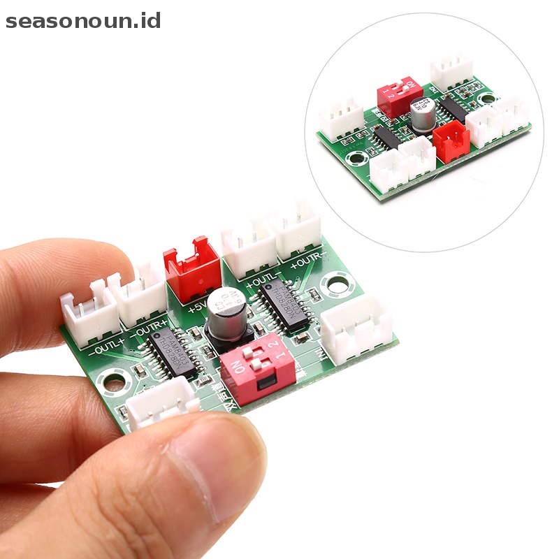 Seasonoun Mini PAM8403 Digital Audio Amplifier Board 4salur 3W * 4suara Stereo DC 5V.