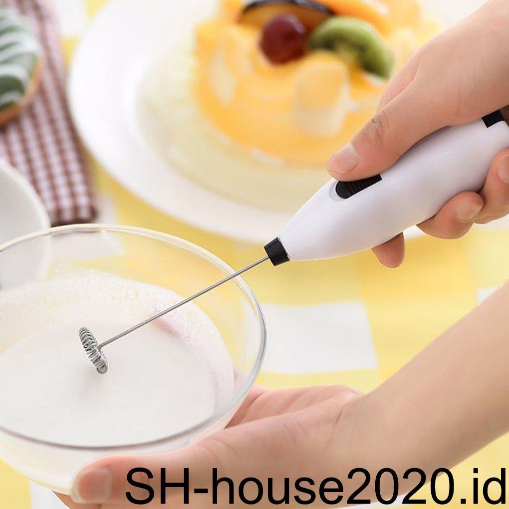 Milk Frother Alat Dapur Rumah Tangga Kocokan Telur Elektrik Baterai Pengaduk Tangan Manual Genggam Untuk Membuat Kue
