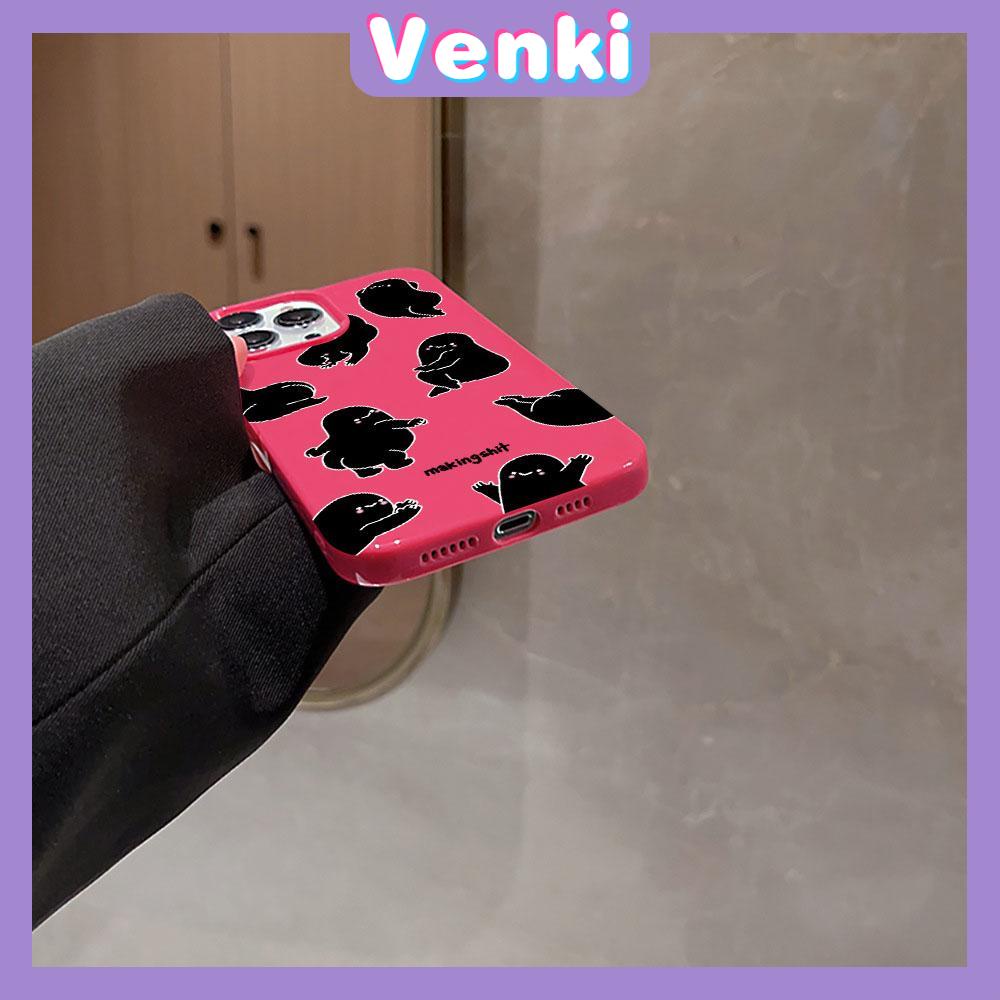 VENKI - For iPhone 11 iPhone Case Red Glossy TPU Soft Case Shockproof Protection Camera Cute Cartoon Character Compatible with iPhone 14 13 Pro max 12 Pro Max xr xs max 7Plus 8Plus