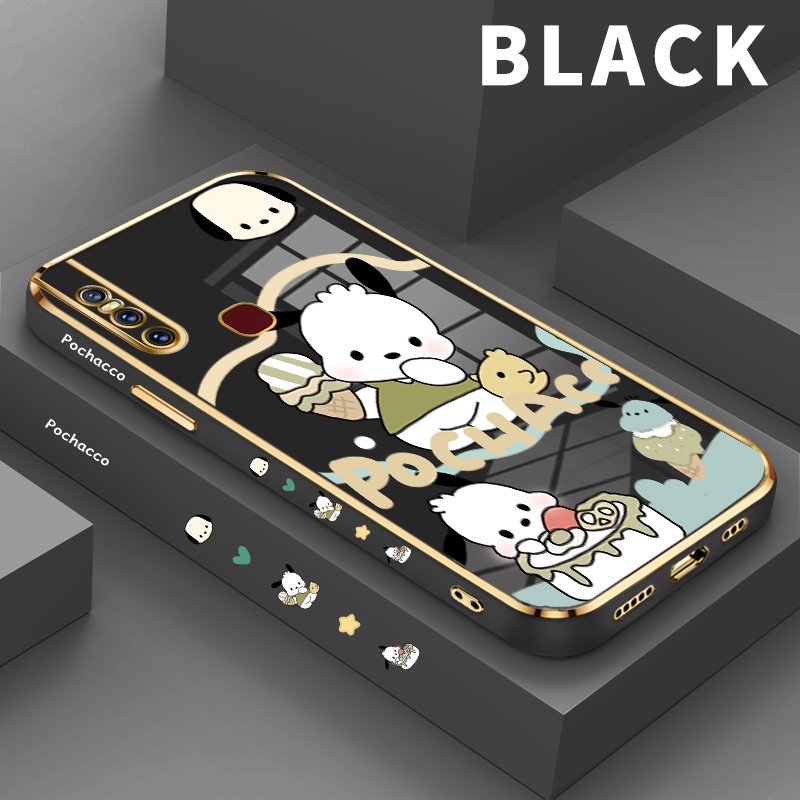 SOMYEE SoftcaseFor For Vivo S1 V15 Pro V19 V20 SE Y70 2020 2021 Kue Melodi Pachyderm Mewah Elektropl