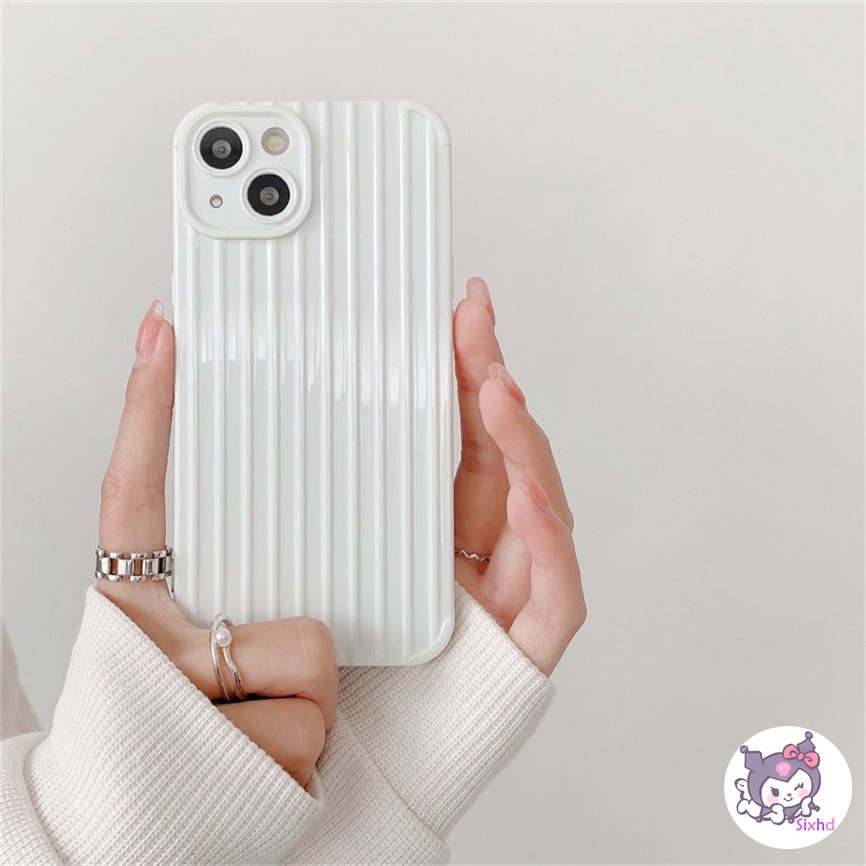 IPHONE Kompatibel Untuk Iphone14 13 12 11 Pro Max SE 2020 X Xr Xs Max8 7 Plus Sederhana Permen Berwarna Koper Ponsel Case Silikon Lembut Penutup Perlindungan Shock XJJJJ