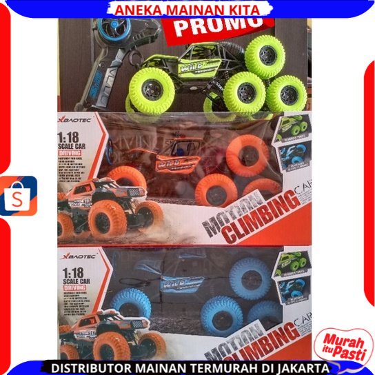 Mobil Remote Control 8 Roda Rock Climbing offroad 1:18 4WD Baterai Cas