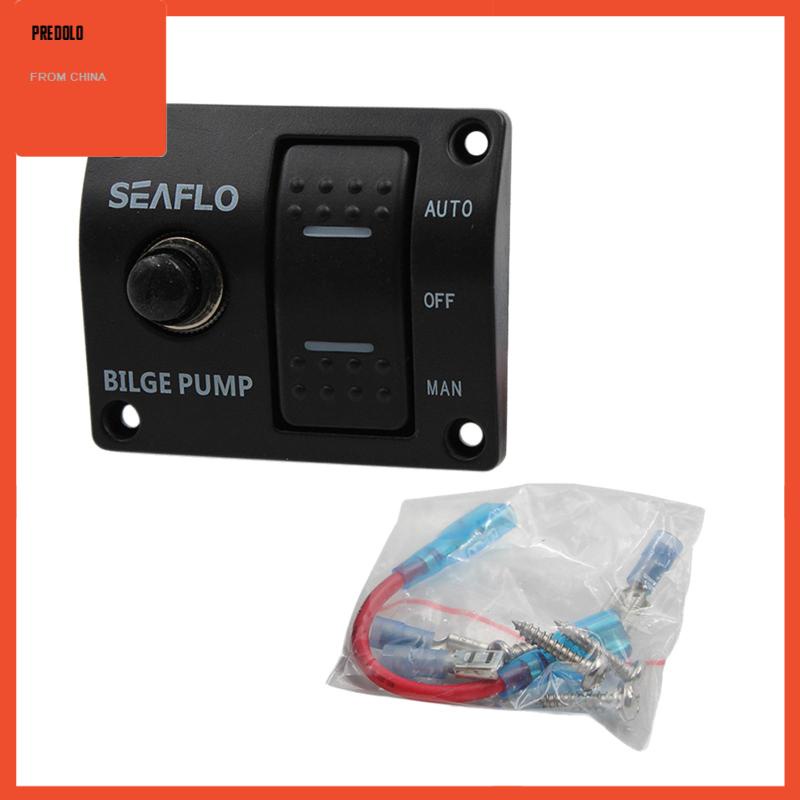 [Predolo] Bilge Pump Switch Panel Automatic/Off/Manual with built in fuse