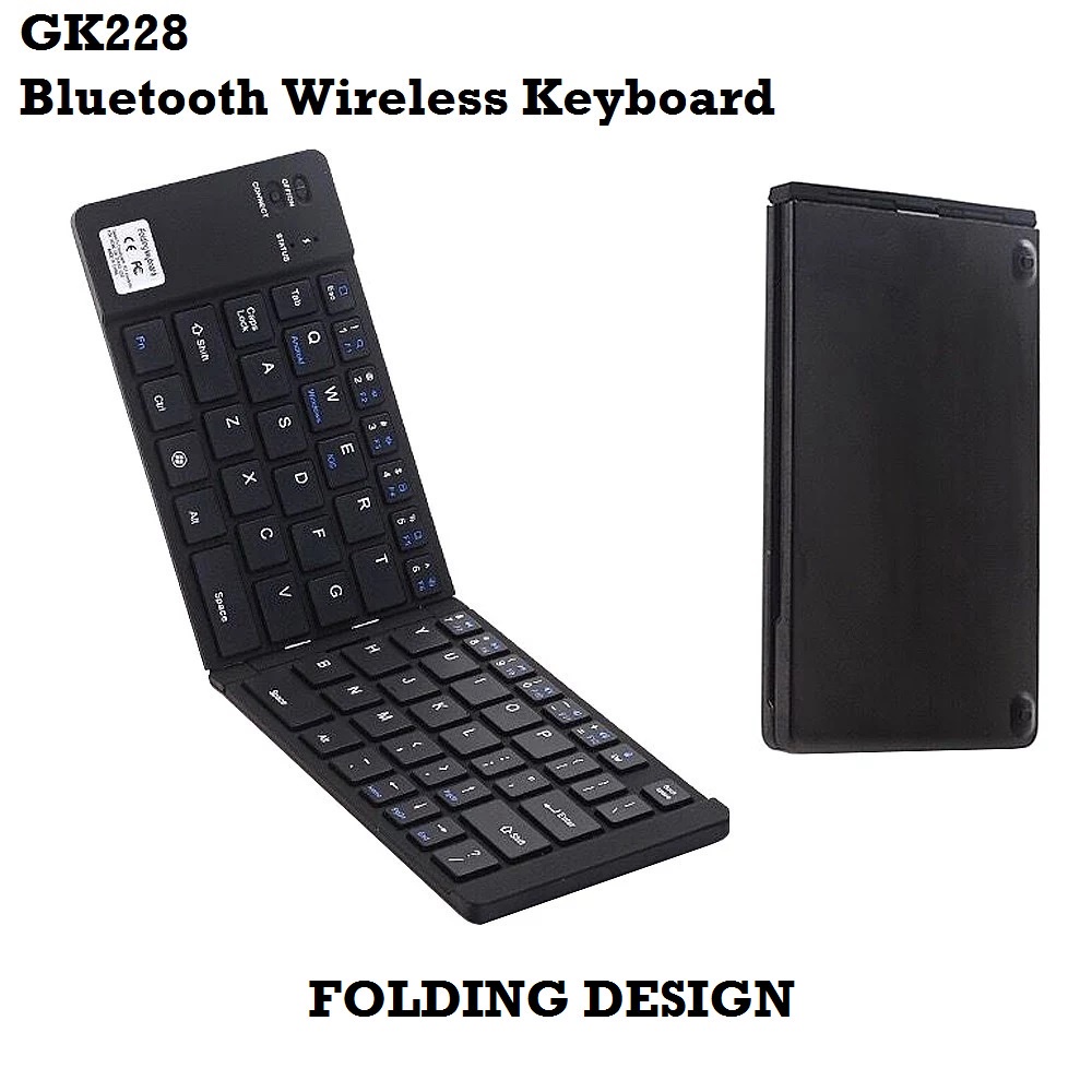 AKN88 - GK228 Folding Bluetooth Keyboard Portable Lipat utk TV BOX Alt RW-F88