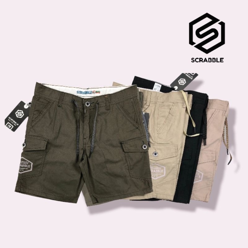 Celana pendek celana cargo di atas lutut branded full tag full acc