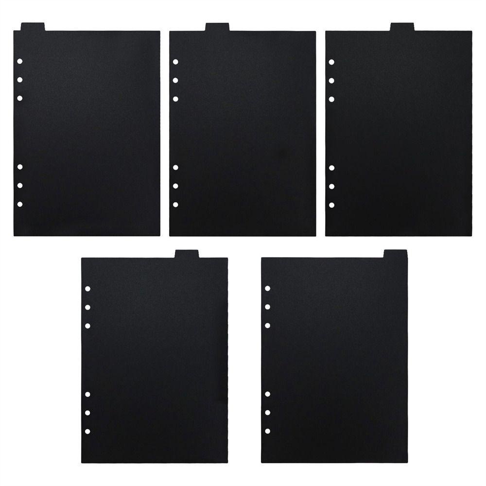 Mxbeauty Index Divider Notebook Aksesoris 6lubang Pembatas Halaman Planner Hitam A5 A6 A7 Binder Index Separator