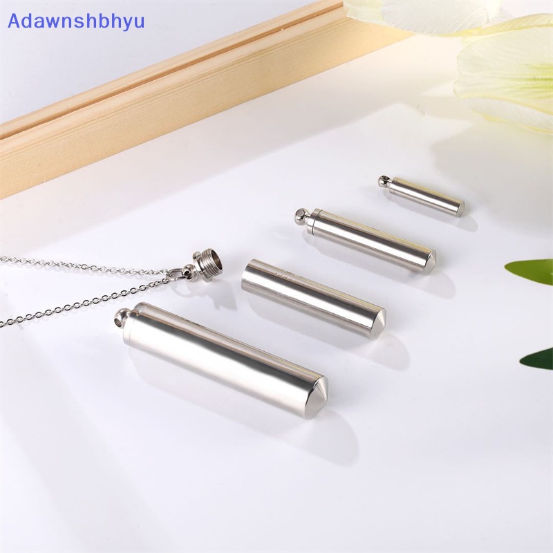 Adhyu Botol Stainless Steel Cremation jewelry Tabung Silinder Abu Guci Liontin Kalung ID