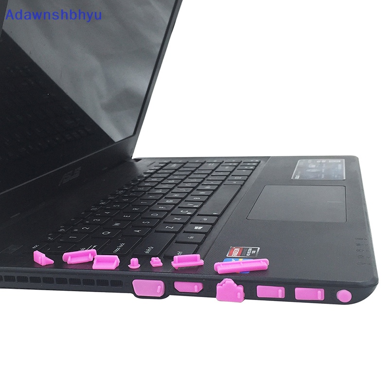 Adhyu 16pcs /set Notebook Warna-Warni Steker Anti Debu Untuk Laptop Silikon Penutup Stopper Laptop Tahan Debu Antarmuka USB Penutup Tahan Air ID