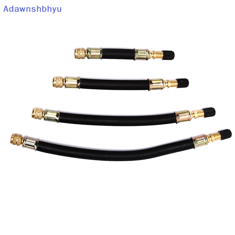 Adhyu 1pc Pompa Sepeda Valve Extender Extension Tube Karet Inflator Pipa Selang ID