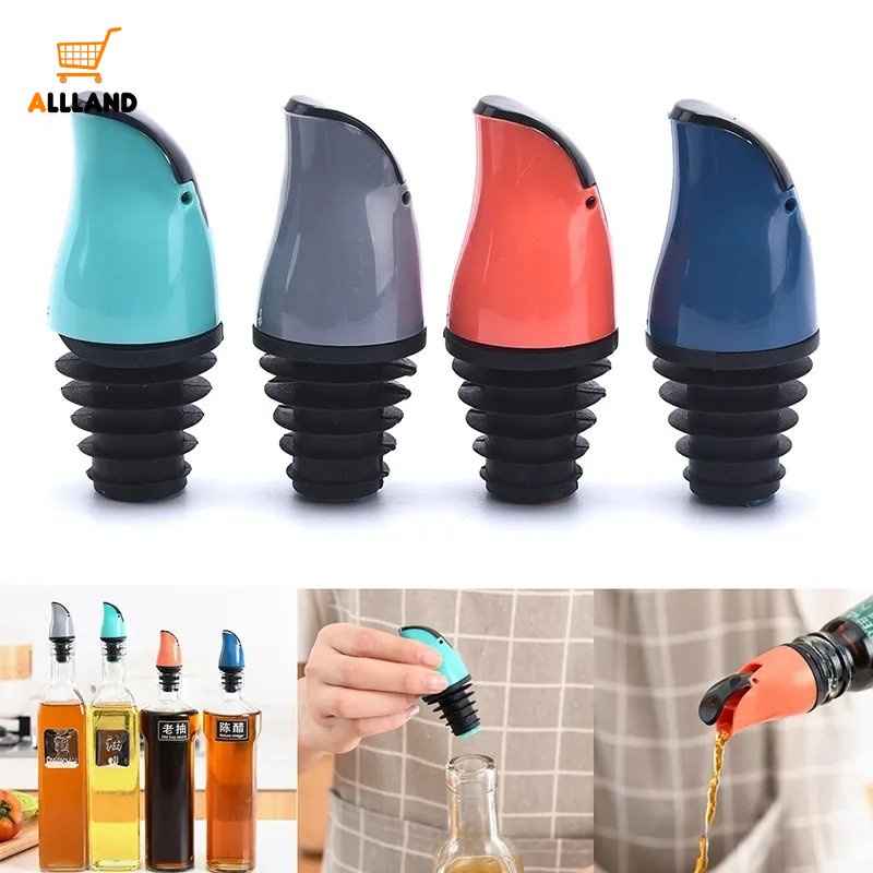 Stopper Botol Minyak Buka Tutup Otomatis/Spice Wine Bottle Tutup Pourer Anti Bocor Aksesoris Dapur