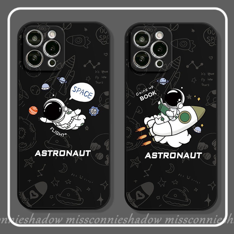 Casing Astronot Spaceman Untuk Infinix Hot11 10 12 9 Play Hot 12i 11 9 8 12 20 11s 20s 10t 10s 10Lite Smart4 5 6 Plus Note 12 G96 11 12pro 812 12 2023 Soft Case Tepi Lurus