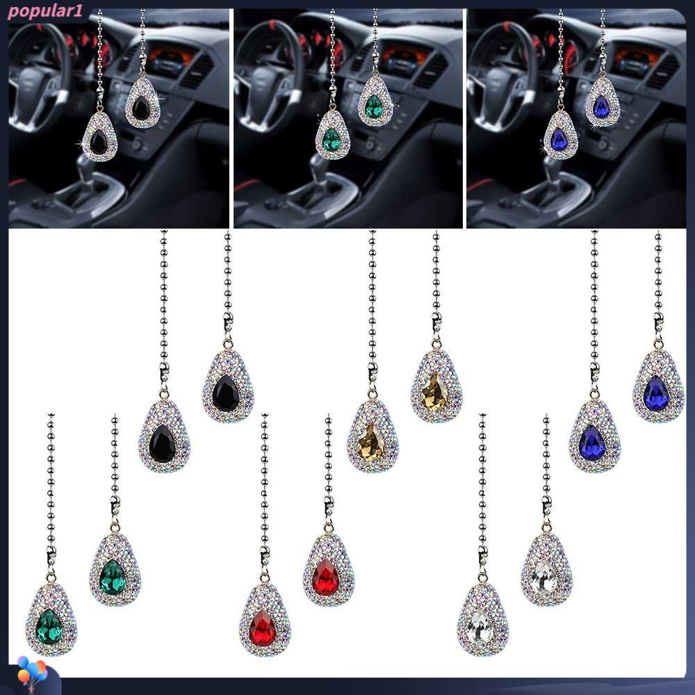 Populer Liontin Kristal Charms Hadiah Terbaik Rhinestones Dekorasi Gantung Interior Mobil