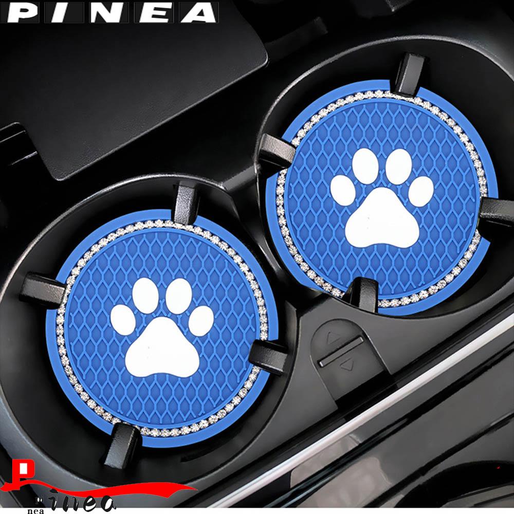 Tatakan Gelas Mobil Nanas Rhinestone Dog Paw Crystal Anti Slip Mats