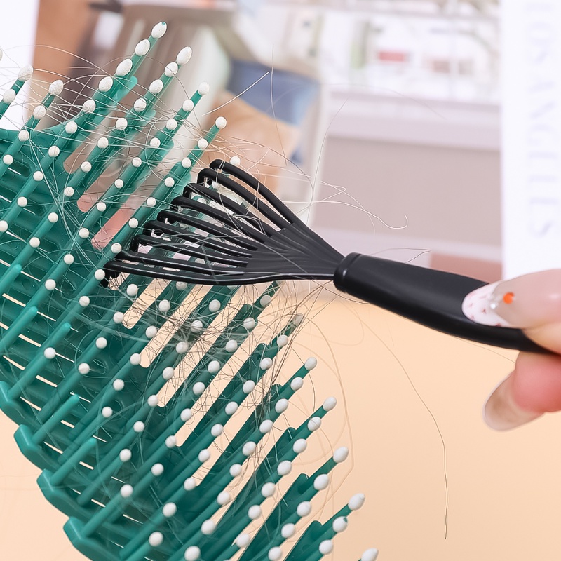 Compact Ringan Mini Praktis Pembersih Penghilang Pembersih Sikat Rambut Cleaner Hitam Populer Sederhana Pembersih Sisir Rambut Aksesoris Sisir Pembersih Rumah Tangga