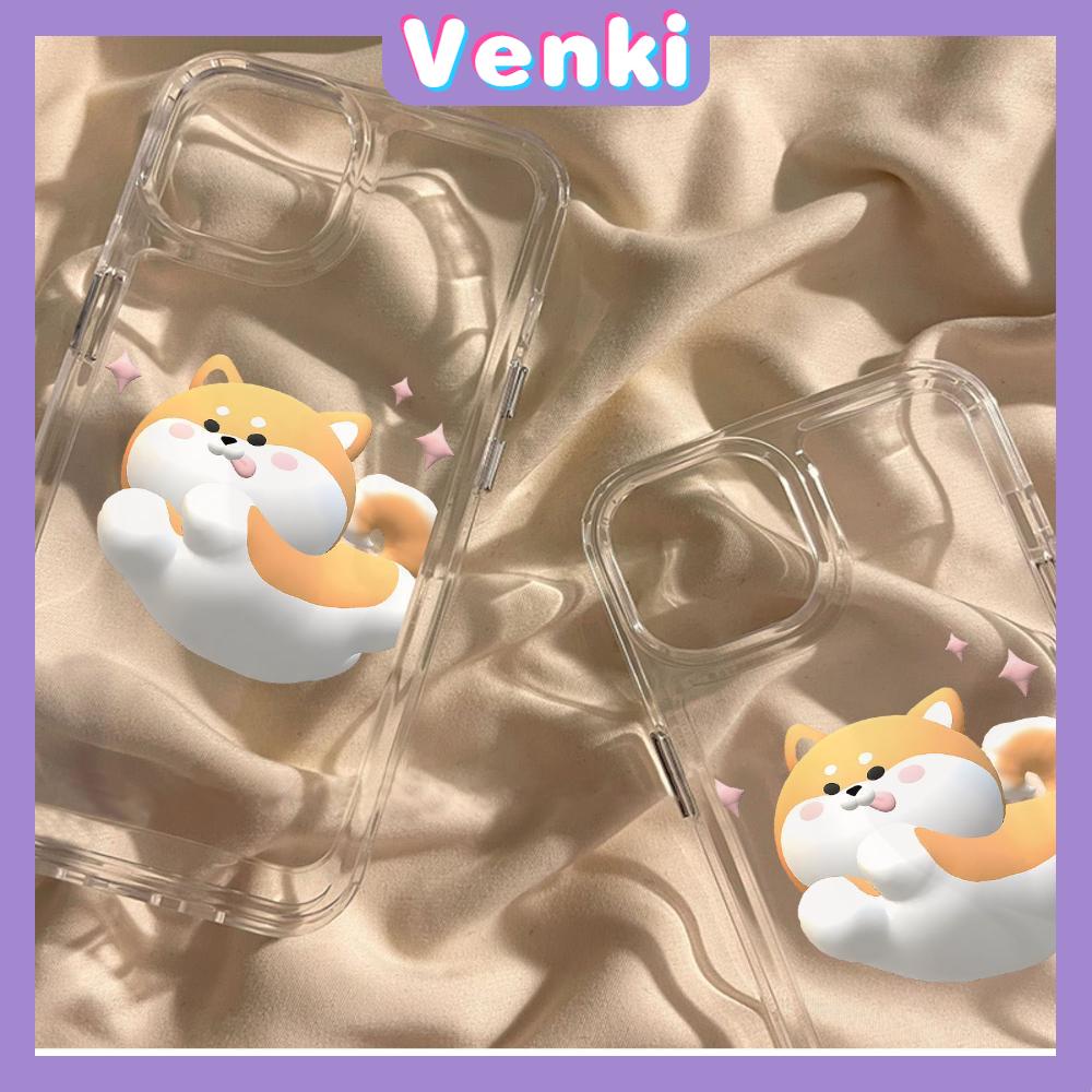 VENKI - For iPhone 11 iPhone Case Clear Big Hole Space Case TPU Soft Case Shockproof Protective Camera Cute Dog Compatible with iPhone 14 13 Pro max 12 Pro Max 11 xr xs max 7 8Plus