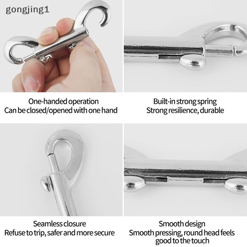 Ggg Double Ended Bolt Snap Hooks Heavy Duty Trigger Chain Klip Logam Kelas Laut Untuk Digunakan Pertanian Ember Air Dog Leash Horse Tack ID