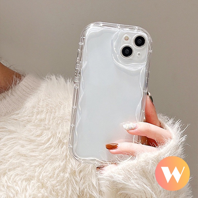 Casing Simple Watercolor Glossy 3D Wavy Curved Edge Shockproof Halus Untuk Realme 9i C55 C35 C25s C31 C12 C11 C25Y C15 C33 C20 C30 C21 C17 C20A C3 C2 7i 5 6i 5s 5i C21Y C25 Soft Case