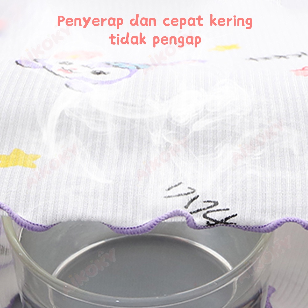 Aikoky Piyama Sutra Es Anak Lengan Pendek / Baju Tidur Anak Perempuan Motif Kelinci