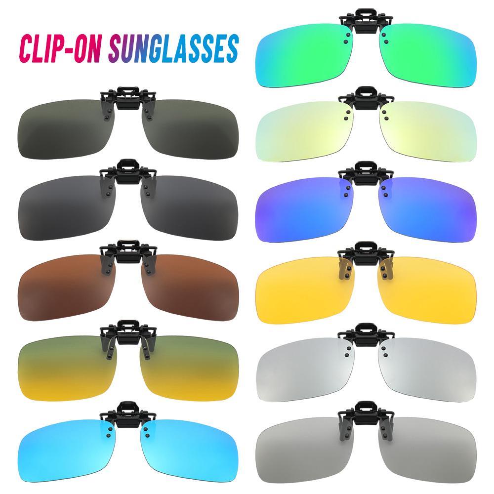 Lily Clip-on Kacamata UV400 Tanpa Bingkai Flip Up Eyewear Driving Glasses