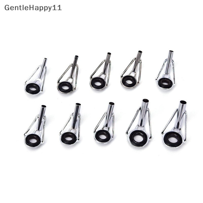 Gentlehappy 80pcs 10Sizes Steel Pancing Tiang Pandu Tip Top Ring Mata Repair Kit Hitam id