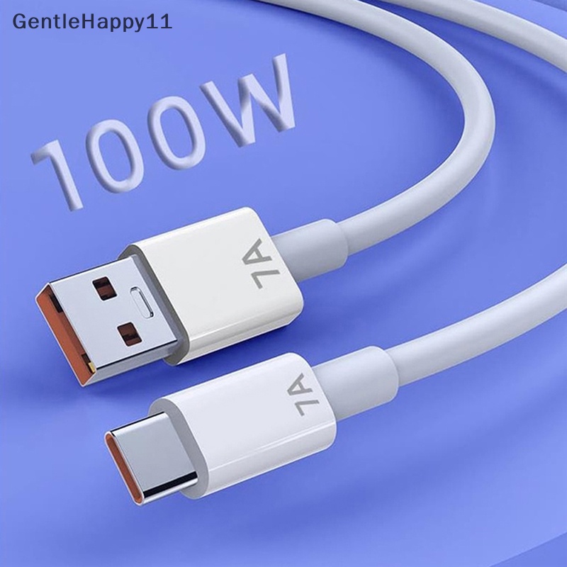 Gentlehappy 7A USB Type C Kabel Charge Super-Cepat Huawei 100W Charging Data Cord Quick Charger Cable Untuk OPPO Huawei Xiaomi Vivo Honor Kabel Data id