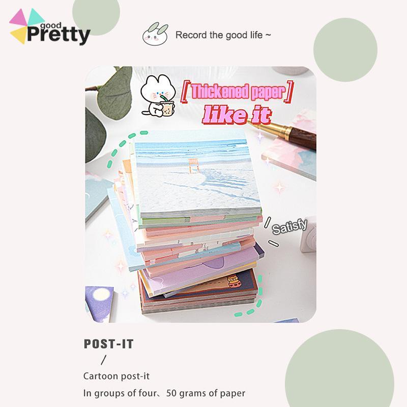 Ins Sticky Note Girls Heart Cute Sticky Note Style Student Stationery Sticky Notes Minimalis - PD