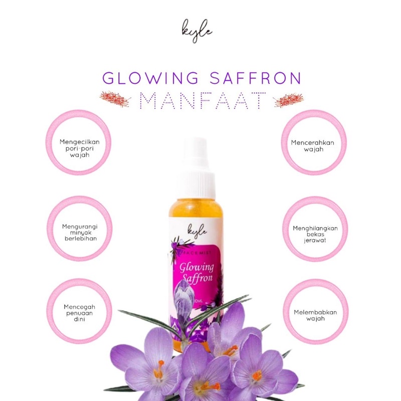 FACE SPRAY GLOWING SAFFRON BY KYLE BPOM