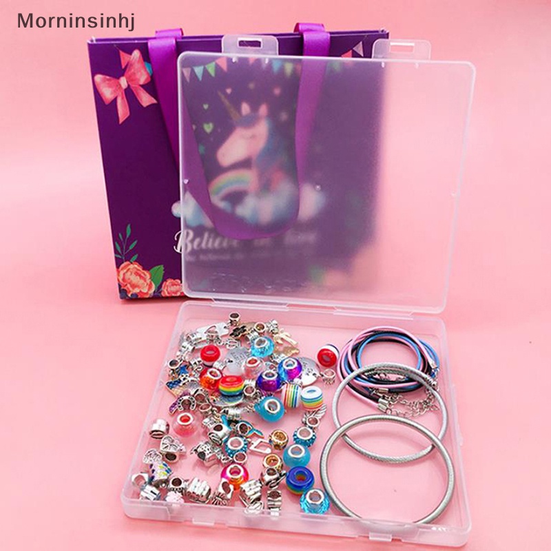 Mornin DIY Gelang Kit Untuk Hadiah Anak Unicorn Tas Handmade Beads Set Gadis Kalung Untuk Membuat Perhiasan id