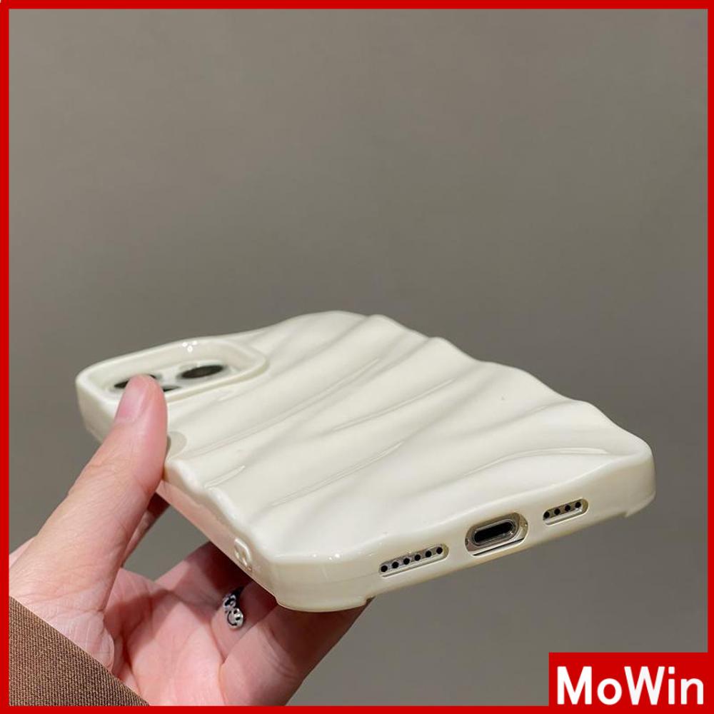 Case Untuk iPhone 11 iPhone Case Soft Case Glossy 3D Ripple Stereo Tahan Guncangan Coklat Ungu Hitam Putih Hijau untuk iPhone 14 Pro Max 13 Pro Max 12 Pro Max 11 iPhone XR 7Plus 6SPlus 8Plus