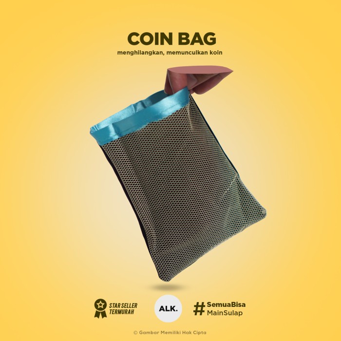 Alat sulap Coin bag - kantung koin - sulap koin