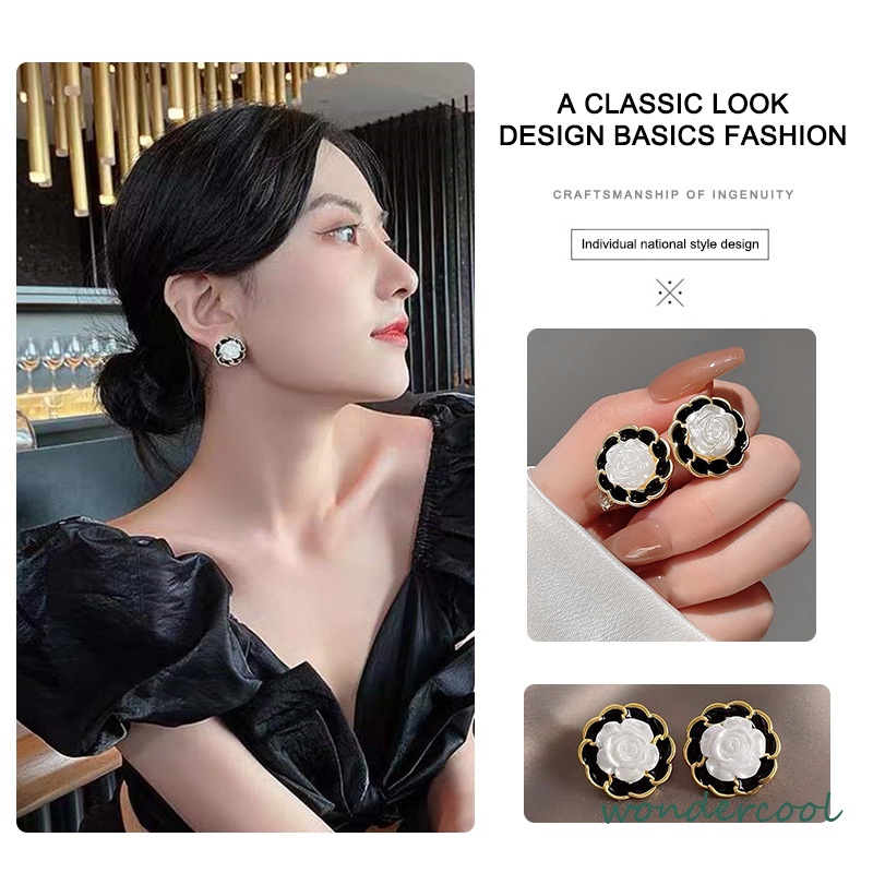 Anting S925 Desain Perak Temperamen Serbaguna Geometris Fashion Sederhana-Won