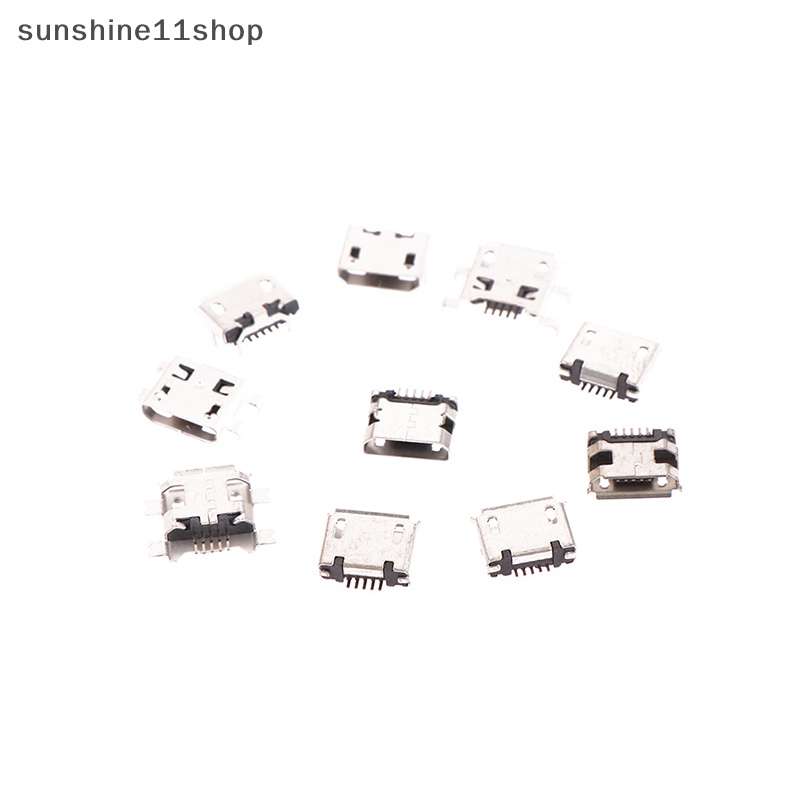 Sho 50Pcs /Box 10model Micro USB Female 5pin DIP Tipe B SMT USB Konektor Plug N