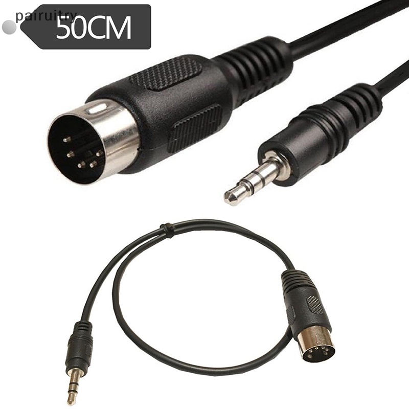 Prt 3.5mm Kabel Audio Jack Stereo 3.5mm Aux Male To MIDI Din 5pin MIDI Male Female Plug 0.5m Untuk Microphone MIC PRT