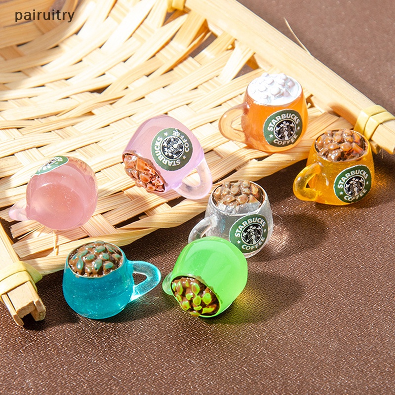 Prt 5pcs Kawaii Resin Cangkir Minuman Flatback Cabochon Scrapbooking Cocok Telepon Untuk Rambut Busur Hiasan Diy Aksesoris PRT