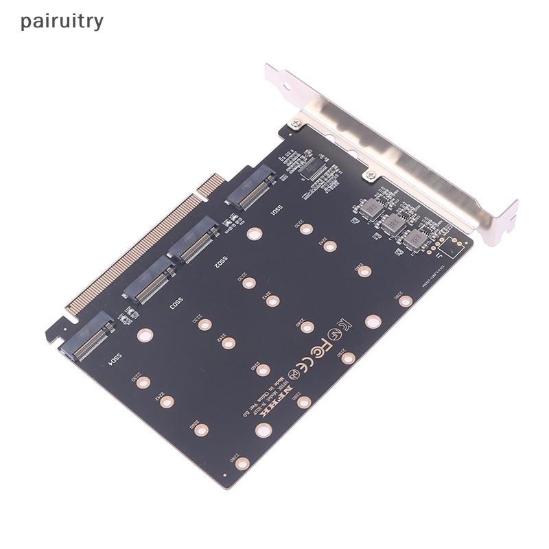 Prt 4port M.2 NVMe SSD to PCIE X16M Kunci Hardisk Converter Reader Kartu Ekspansi PRT